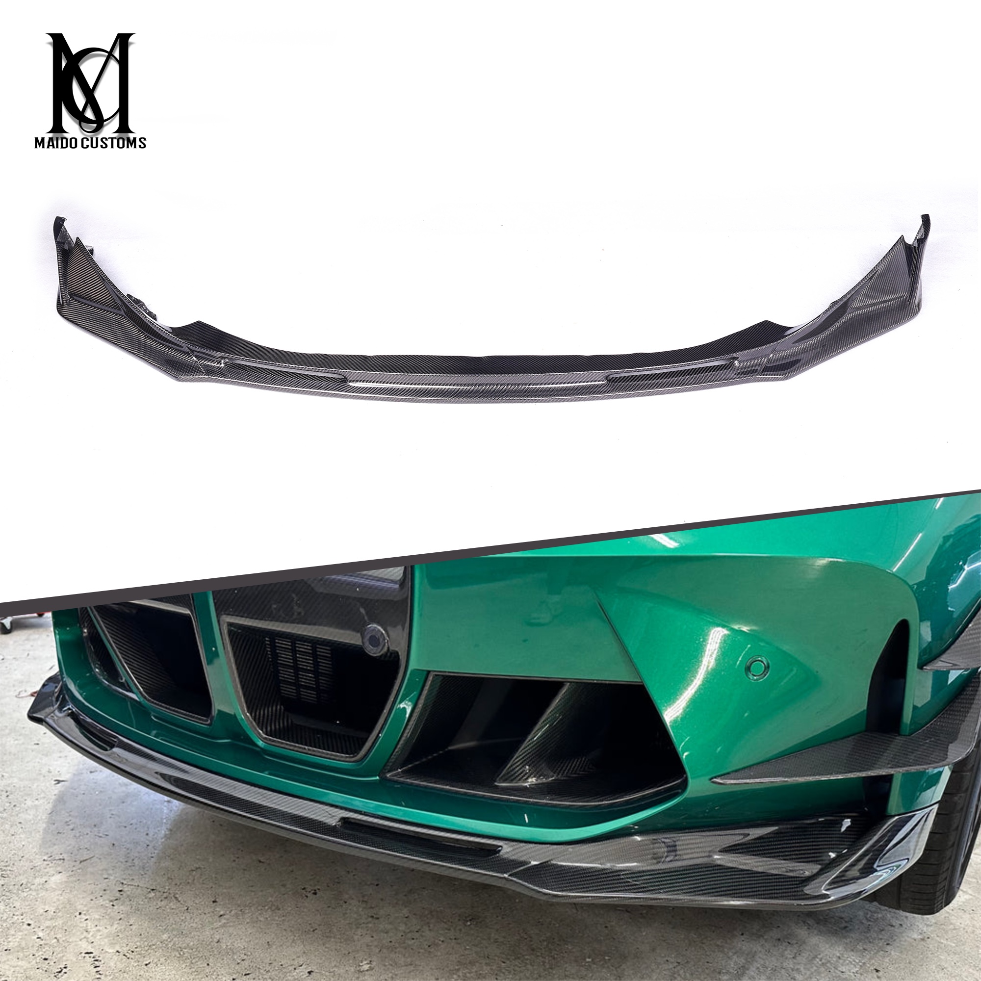 BMW G80/G82 M3 M4 V Type Carbon Front Lip Spoiler 2021+