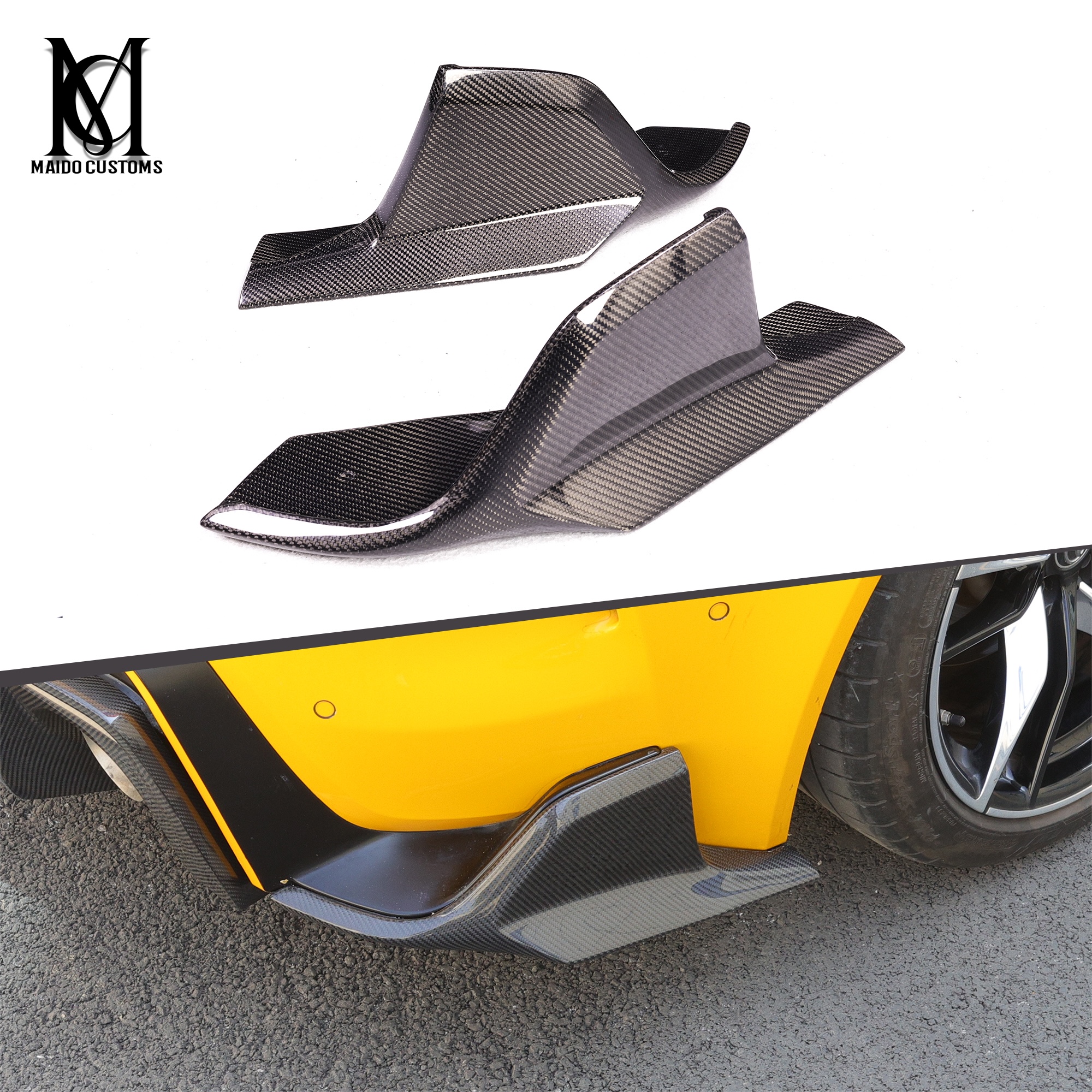 Toyota Supra A90 AD Type Rear Splitter Flaps 2019+