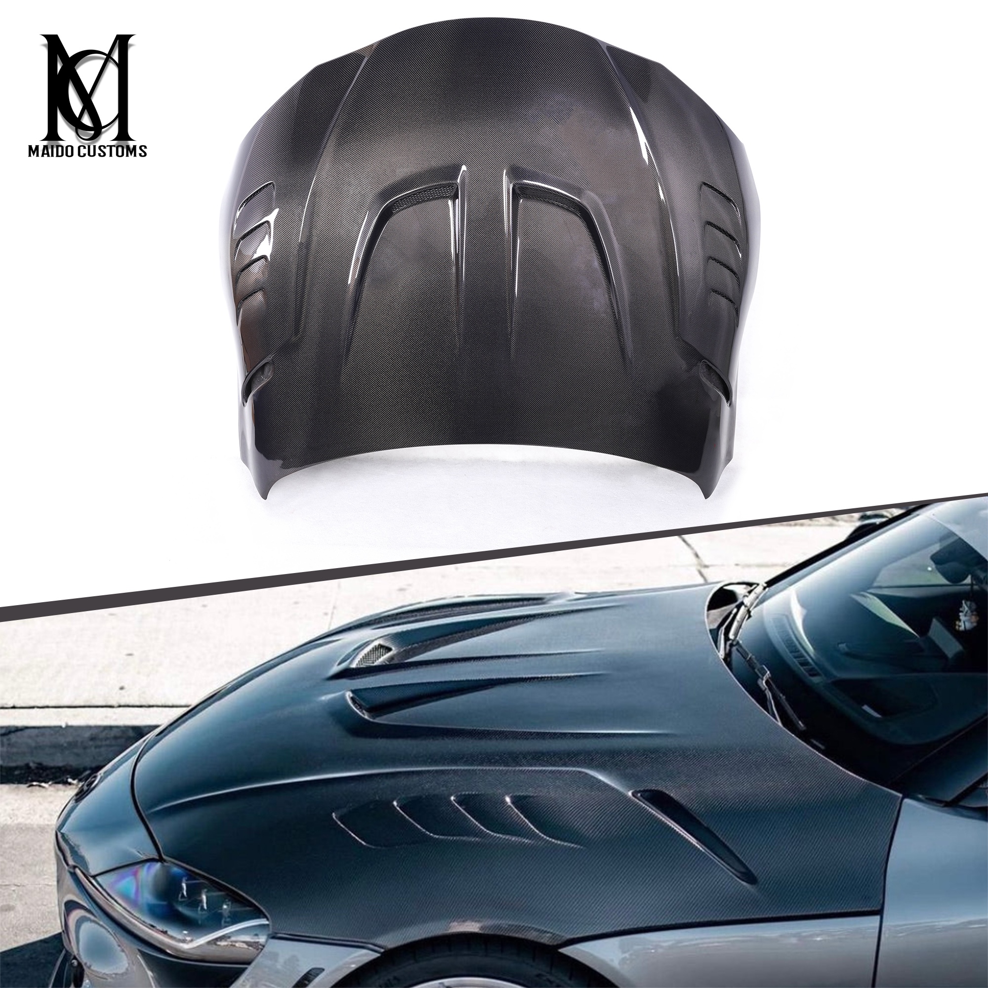 Toyota Supra A90 LB Single-Sided Carbon Hood 2019+